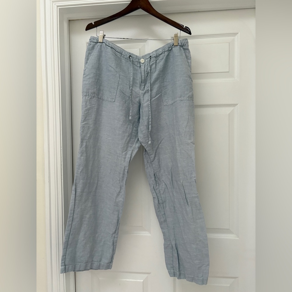GAP Light blue pinstriped Women's Trousers